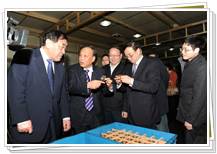 中國紡織工業(yè)聯(lián)合會王天凱會長、高勇副會長、徐文英副會長視察同和公司，并與崔桂生董事長親切交流